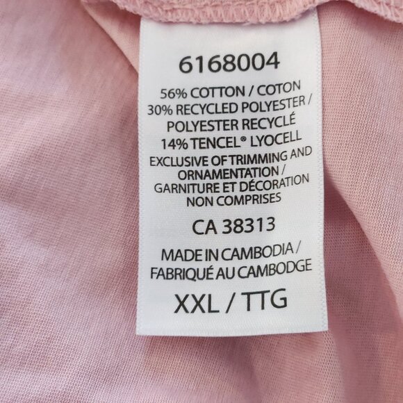 Elle Pink Short Sleeve Tee XXL Spring and Summer, Travel T Shirt, Casual, - Picture 5 of 5